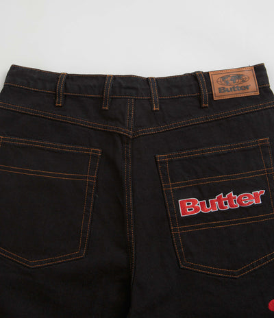 Butter Goods Sorcerer Baggy Denim Shorts in Washed Black