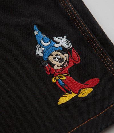 Butter Goods Sorcerer Baggy Denim Shorts in Washed Black