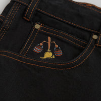 Butter Goods Sorcerer Baggy Denim Shorts in Washed Black thumbnail
