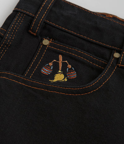 Butter Goods Sorcerer Baggy Denim Shorts in Washed Black