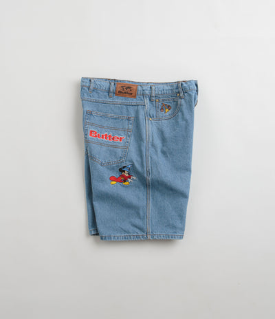 Butter Goods Sorcerer Baggy Denim Shorts in Washed Indigo