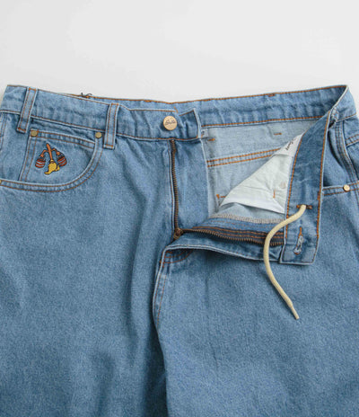 Butter Goods Sorcerer Baggy Denim Shorts in Washed Indigo