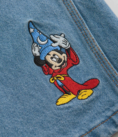 Butter Goods Sorcerer Baggy Denim Shorts in Washed Indigo