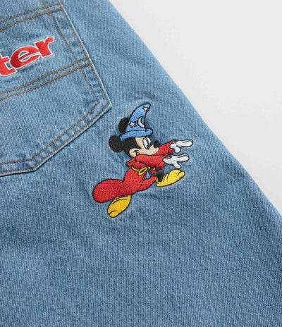 Butter Goods Sorcerer Baggy Denim Shorts in Washed Indigo