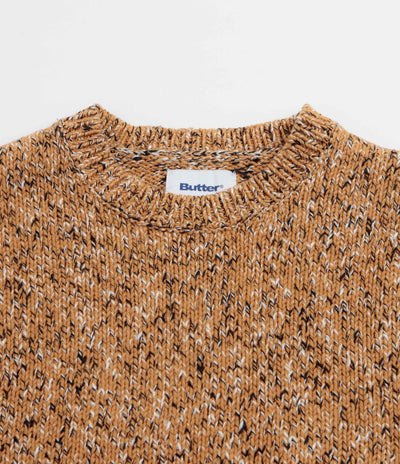 Butter Goods Speckle Knit Crewneck Sweatshirt - Copper