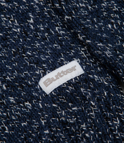 Butter Goods Speckle Knit Crewneck Sweatshirt - Navy