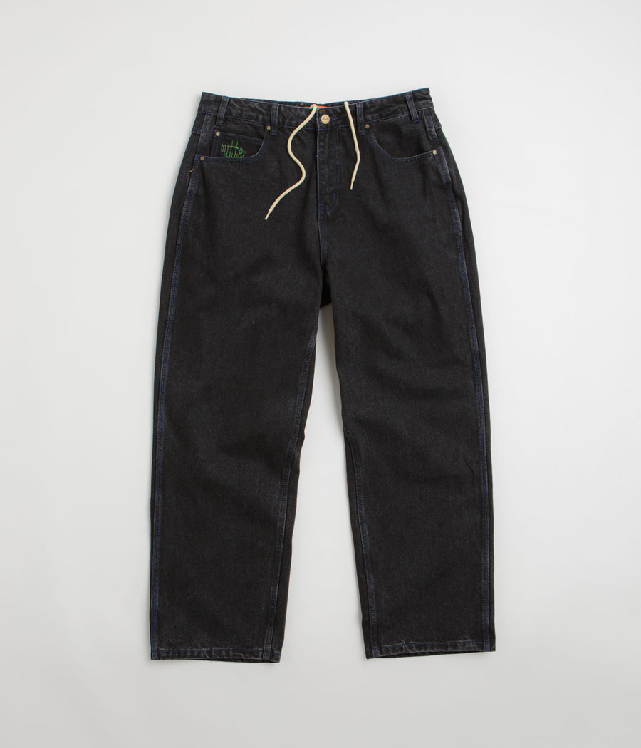 Butter Goods Spider Jeans in Washed Black