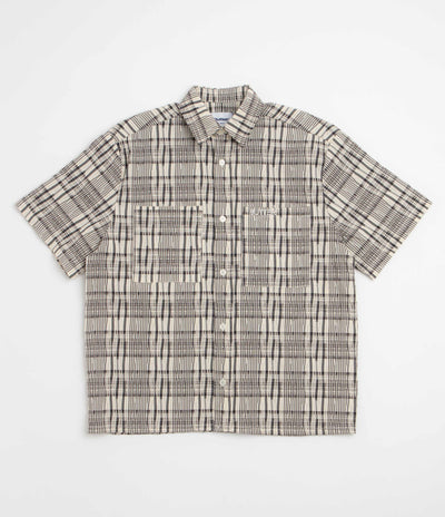 Butter Goods Spring Short Sleeve Shirt - Black / Cream