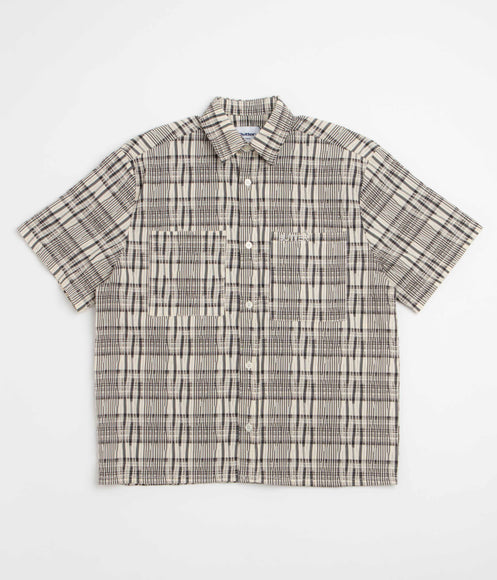 Butter Goods Spring Short Sleeve Shirt - Black / Cream