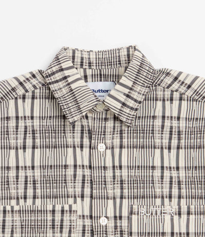 Butter Goods Spring Short Sleeve Shirt - Black / Cream