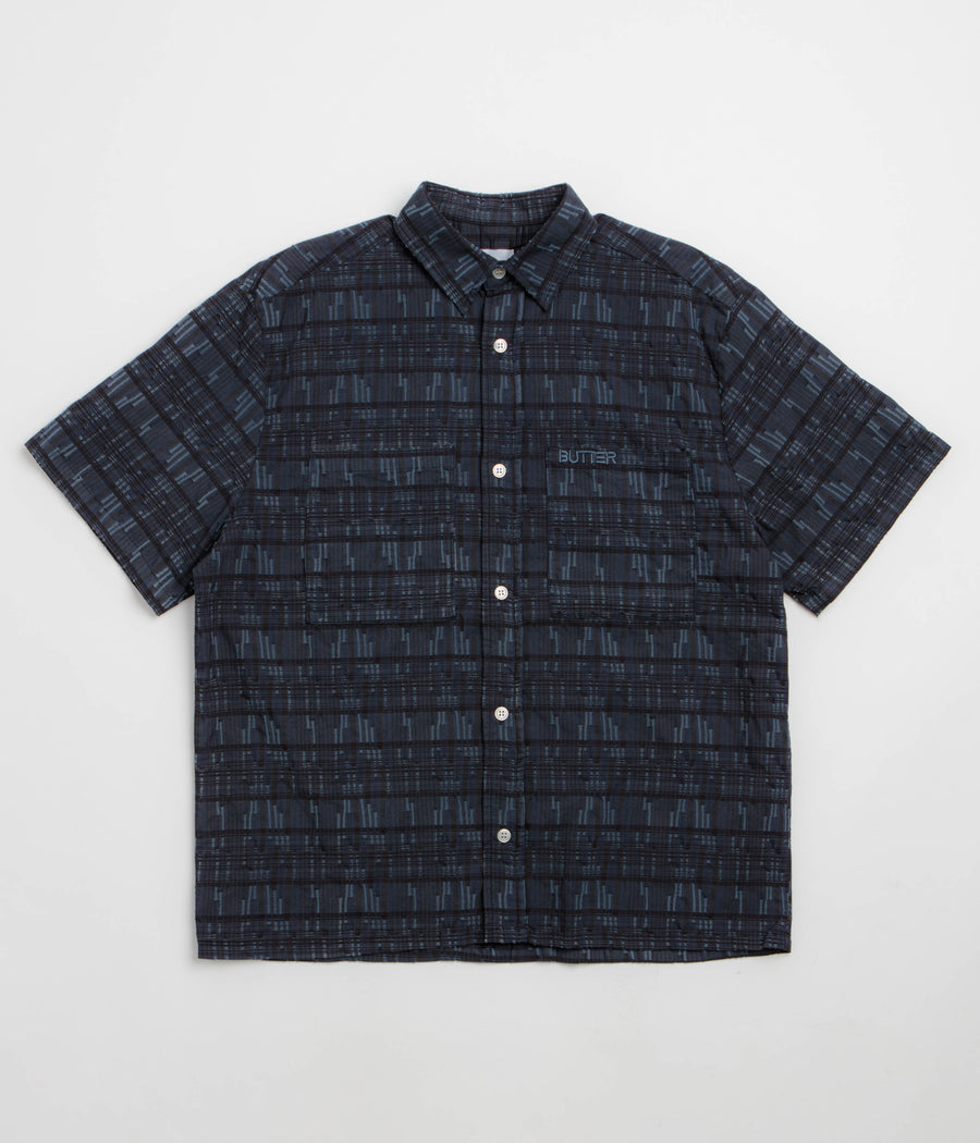 Butter Goods Spring Short Sleeve Shirt - Overdye Navy