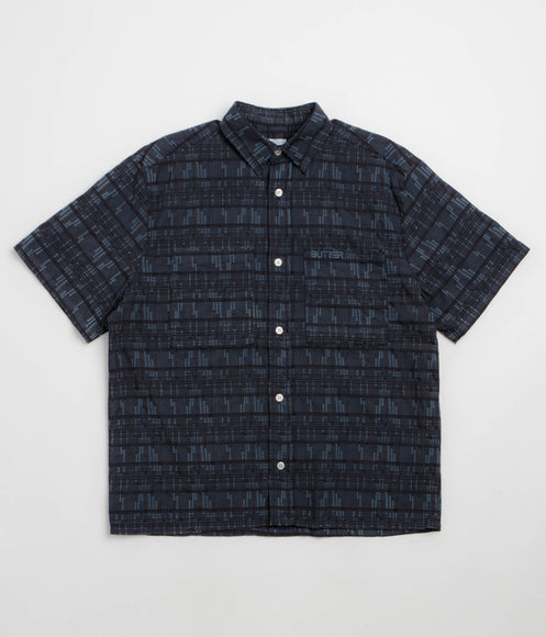 Butter Goods Spring Short Sleeve Shirt - Overdye Navy
