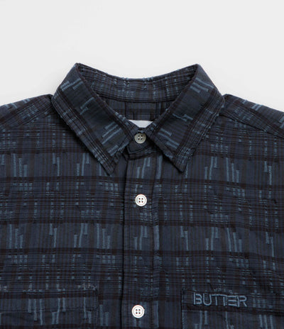 Butter Goods Spring Short Sleeve Shirt - Overdye Navy