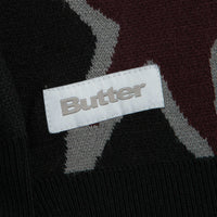 Butter Goods Star Polo Knit Sweatshirt in Black thumbnail