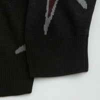 Butter Goods Star Polo Knit Sweatshirt in Black thumbnail