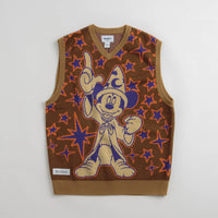 Butter Goods Starry Skies Knitted Vest in Brown thumbnail