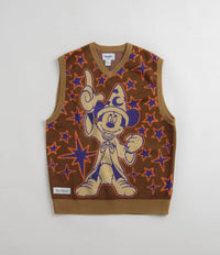Butter Goods Starry Skies Knitted Vest in Brown