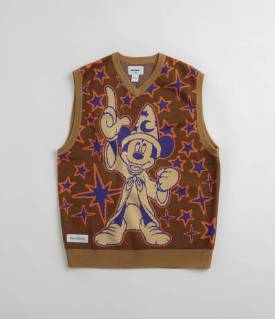 Butter Goods Starry Skies Knitted Vest in Brown