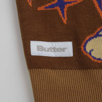 Butter Goods Starry Skies Knitted Vest in Brown thumbnail