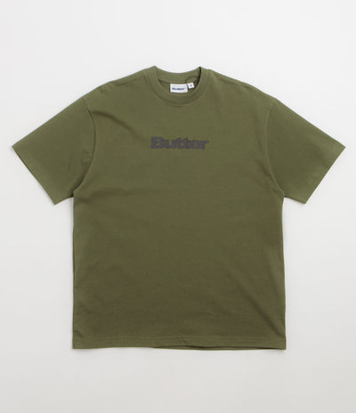 Butter Goods Stencil Logo T-Shirt in Army