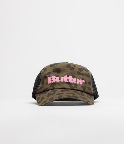 Butter Goods Stencil Trucker Cap - Leopard