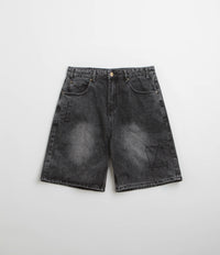 Butter Goods Stitch Denim Shorts in Distressed Grey