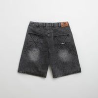 Butter Goods Stitch Denim Shorts in Distressed Grey thumbnail