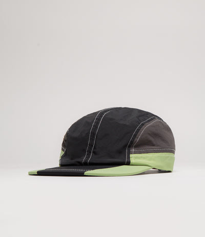 Butter Goods Stream 4 Panel Cap in Black and Pistachio