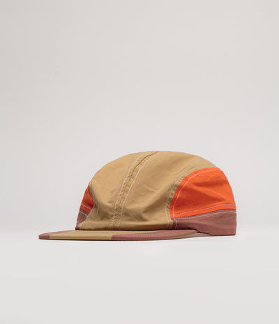 Butter Goods Stream 4 Panel Cap in Khaki and Citrus
