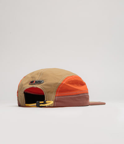 Butter Goods Stream 4 Panel Cap in Khaki and Citrus