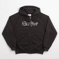 Butter Goods Stretch Zip-Thru Hoodie - Washed Black thumbnail