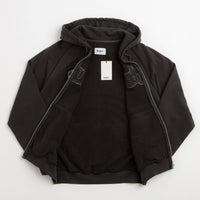 Butter Goods Stretch Zip-Thru Hoodie - Washed Black thumbnail