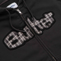 Butter Goods Stretch Zip-Thru Hoodie - Washed Black thumbnail