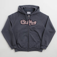 Butter Goods Stretch Zip-Thru Hoodie - Washed Navy thumbnail