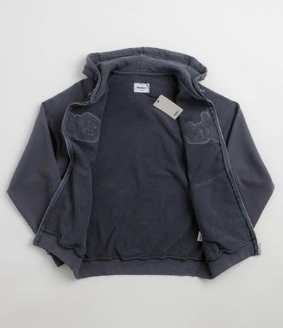 Butter Goods Stretch Zip-Thru Hoodie - Washed Navy
