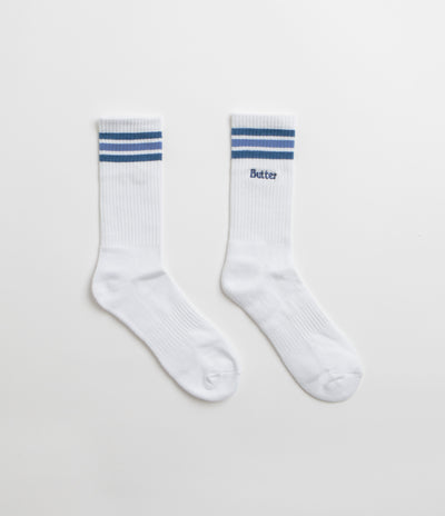 Butter Goods Stripe Socks in White