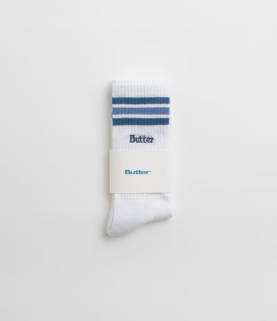 Butter Goods Stripe Socks in White
