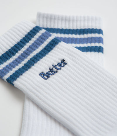 Butter Goods Stripe Socks in White