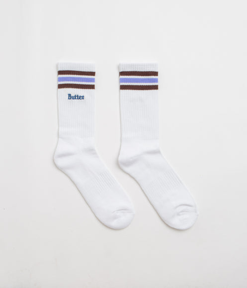 Butter Goods Stripe Socks - White / Purple