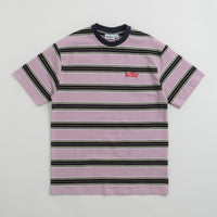 Butter Goods Stripe T-Shirt in Black and Berry thumbnail