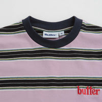 Butter Goods Stripe T-Shirt in Black and Berry thumbnail