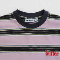 Butter Goods Stripe T-Shirt - Black / Berry thumbnail