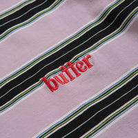 Butter Goods Stripe T-Shirt in Black and Berry thumbnail