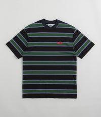 Butter Goods Stripe T-Shirt in Forest and Navy