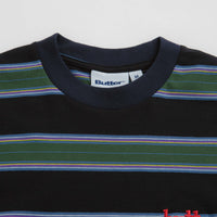 Butter Goods Stripe T-Shirt in Forest and Navy thumbnail