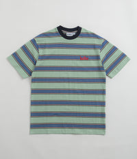 Butter Goods Stripe T-Shirt in Ice and Blue
