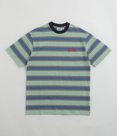 Butter Goods Stripe T-Shirt in Ice and Blue