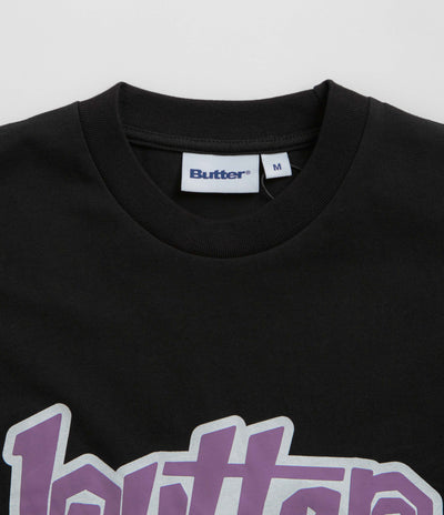 Butter Goods Swirl T-Shirt in Black and Purple