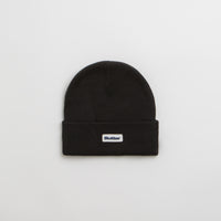 Butter Goods Tall Cuff Beanie in Black and Black thumbnail