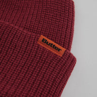 Butter Goods Tall Wharfie Beanie in Burgundy thumbnail